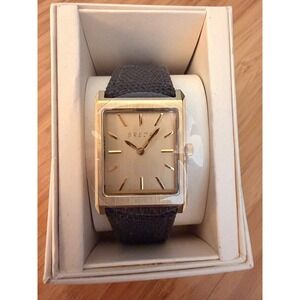 Breda Virgil 1736f Rectangular Watch OS Gold Black